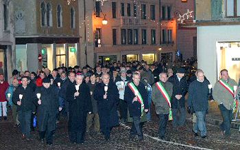 Fiaccolata per le vie di Feltre